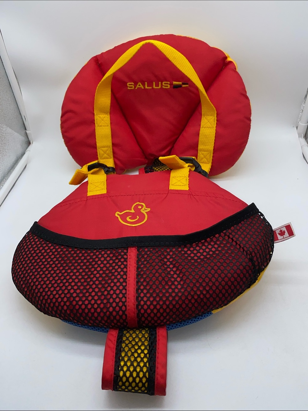Salus Red & Yellow Baby Infant Life Jacket PFD Floater Vest 9-25 lb